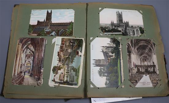 Two postcard albums